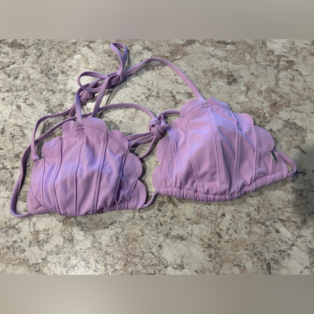 Victoria’s Secret PINK Mermaid Seashell Bikini Top Medium Purple